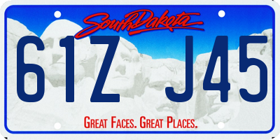 SD license plate 61ZJ45