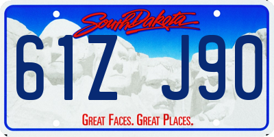 SD license plate 61ZJ90