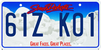 SD license plate 61ZK01