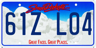 SD license plate 61ZL04