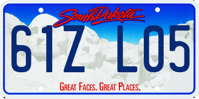 SD license plate 61ZL05