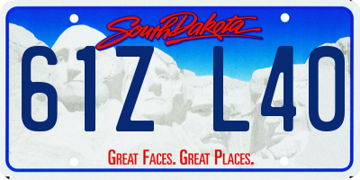 SD license plate 61ZL40