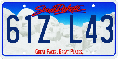 SD license plate 61ZL43