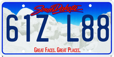 SD license plate 61ZL88