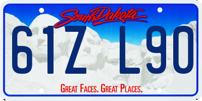 SD license plate 61ZL90
