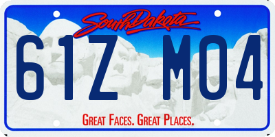 SD license plate 61ZM04