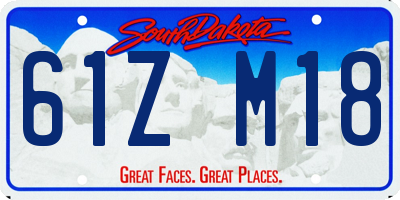SD license plate 61ZM18