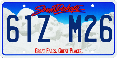 SD license plate 61ZM26