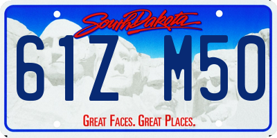 SD license plate 61ZM50