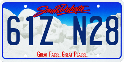 SD license plate 61ZN28