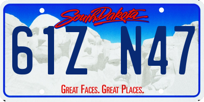 SD license plate 61ZN47