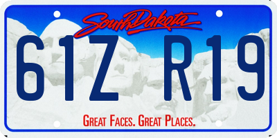 SD license plate 61ZR19