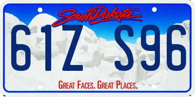 SD license plate 61ZS96