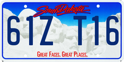 SD license plate 61ZT16
