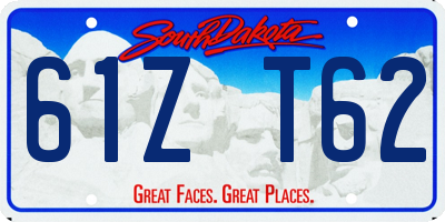 SD license plate 61ZT62