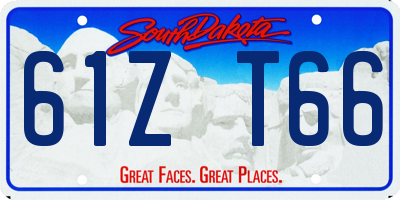 SD license plate 61ZT66