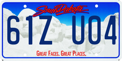 SD license plate 61ZU04