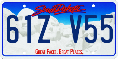 SD license plate 61ZV55