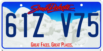 SD license plate 61ZV75