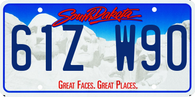 SD license plate 61ZW90
