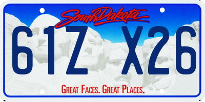 SD license plate 61ZX26