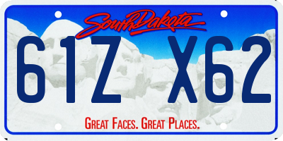SD license plate 61ZX62