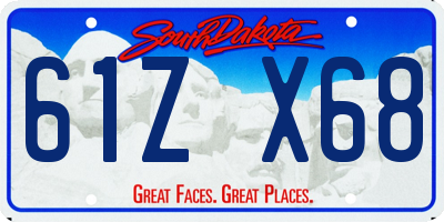 SD license plate 61ZX68