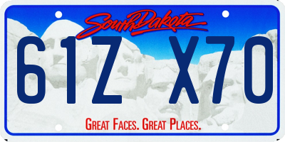 SD license plate 61ZX70