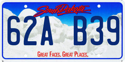 SD license plate 62AB39