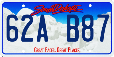 SD license plate 62AB87