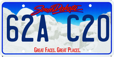 SD license plate 62AC20