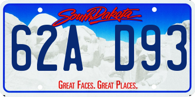 SD license plate 62AD93
