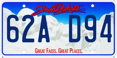SD license plate 62AD94