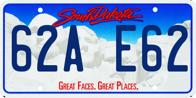 SD license plate 62AE62