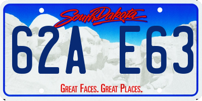 SD license plate 62AE63