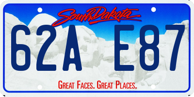 SD license plate 62AE87