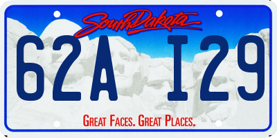 SD license plate 62AI29