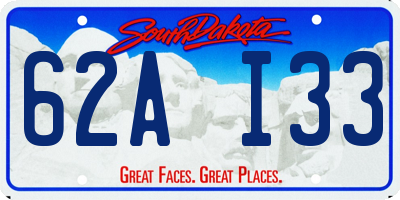 SD license plate 62AI33