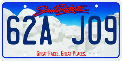 SD license plate 62AJ09