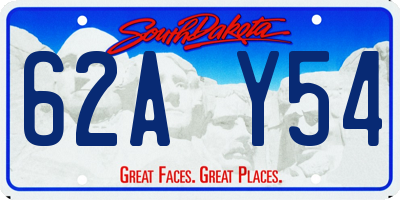 SD license plate 62AY54