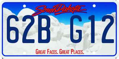 SD license plate 62BG12