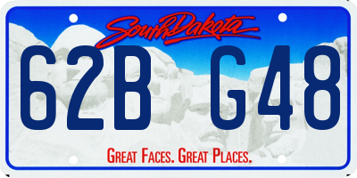 SD license plate 62BG48