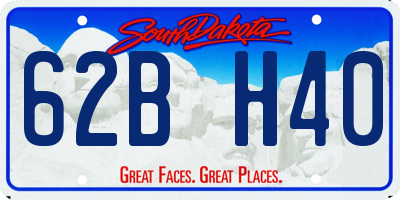 SD license plate 62BH40