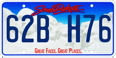 SD license plate 62BH76
