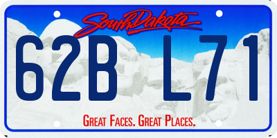 SD license plate 62BL71