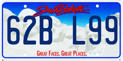 SD license plate 62BL99