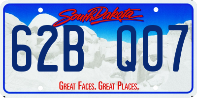 SD license plate 62BQ07