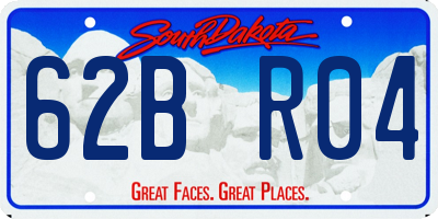 SD license plate 62BR04