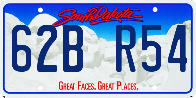 SD license plate 62BR54