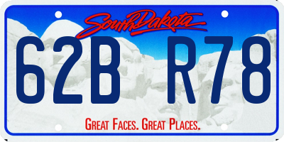 SD license plate 62BR78